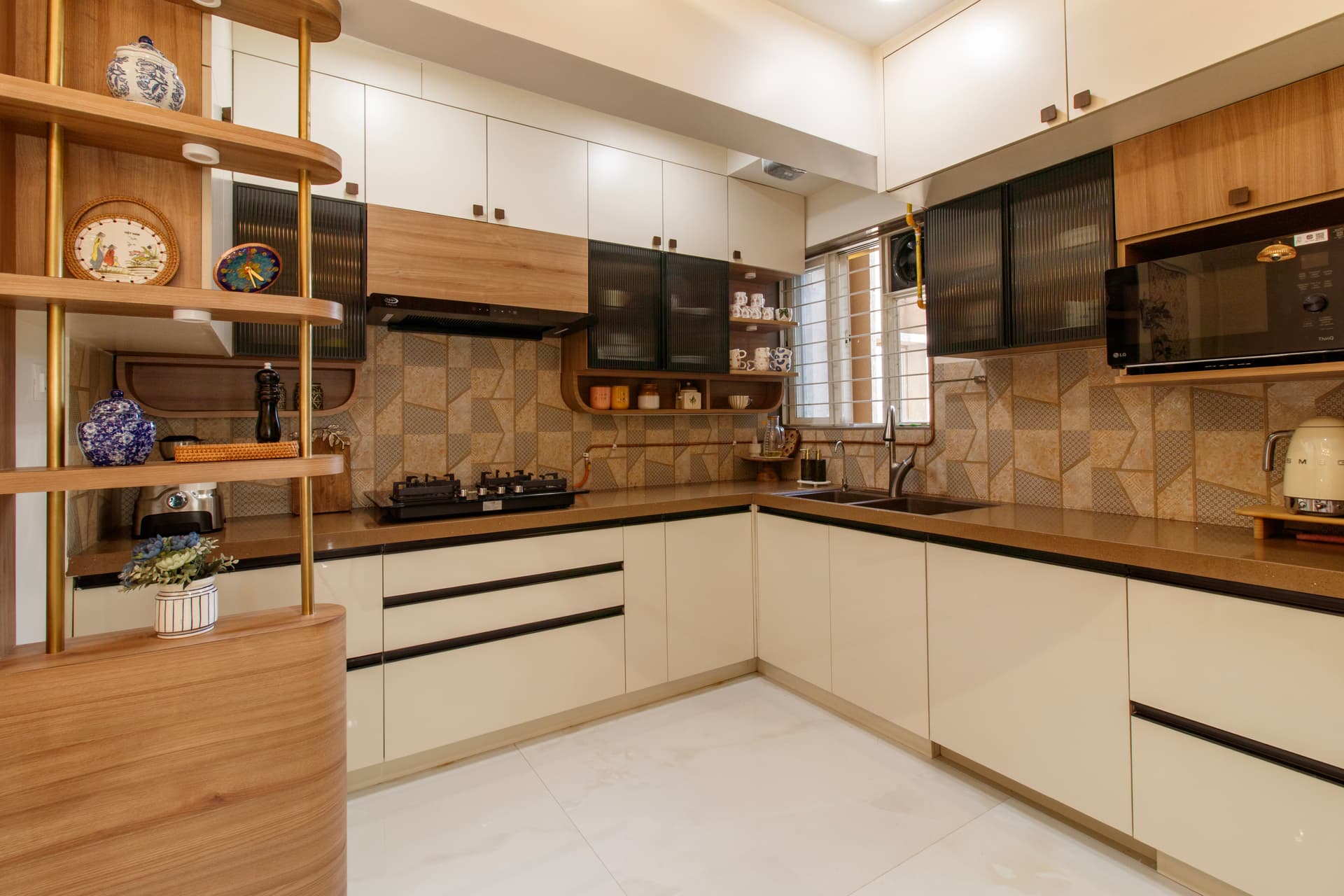 Luxury Modular Kitchen with Handle-less Design